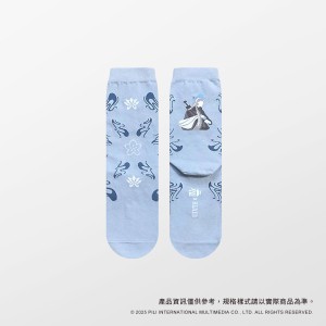 HUAERx霹靂布袋戲-中筒襪(淺藍底)-素還真