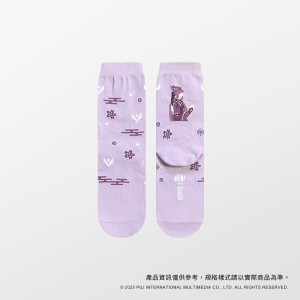 HUAERx霹靂布袋戲-中筒襪(紫底)-疏樓龍宿