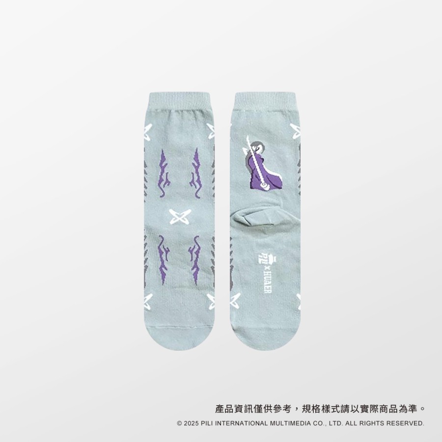 HUAERx霹靂布袋戲-中筒襪(綠底)-葉小釵