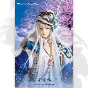 《Thunderbolt Fantasy Project》豆豆眼拼布吊飾娃-凜雪鴉