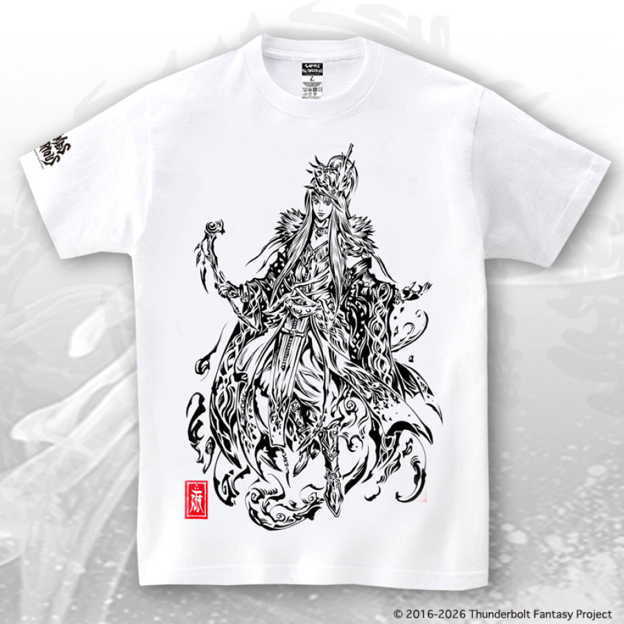 【台灣搶先預購】《Thunderbolt Fantasy Project》x【GAMESGLORIOUS x 雨宮慶太】凜雪鴉潮T（白）XXL