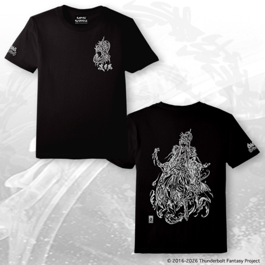 【台灣搶先預購】《Thunderbolt Fantasy Project》x【GAMESGLORIOUS x 雨宮慶太】凜雪鴉潮T（黑）XXL